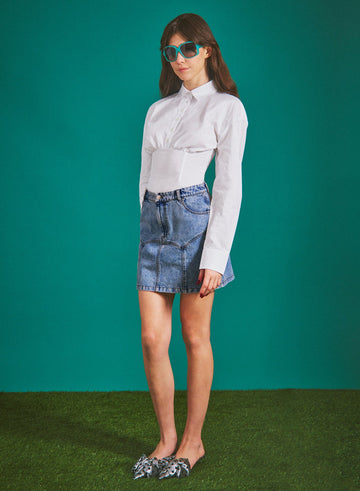 White - Button Down Bodysuit | Fleur du Mal - DEMO