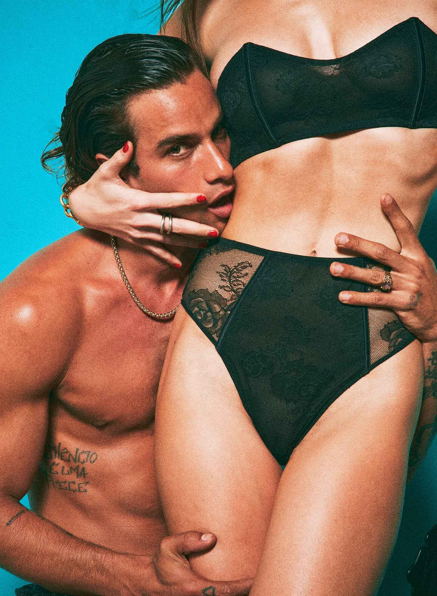 Black bra & high waist brief
