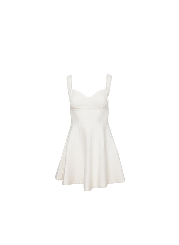 Ivory - Brigette Flared Dress | Fleur du Mal - DEMO
