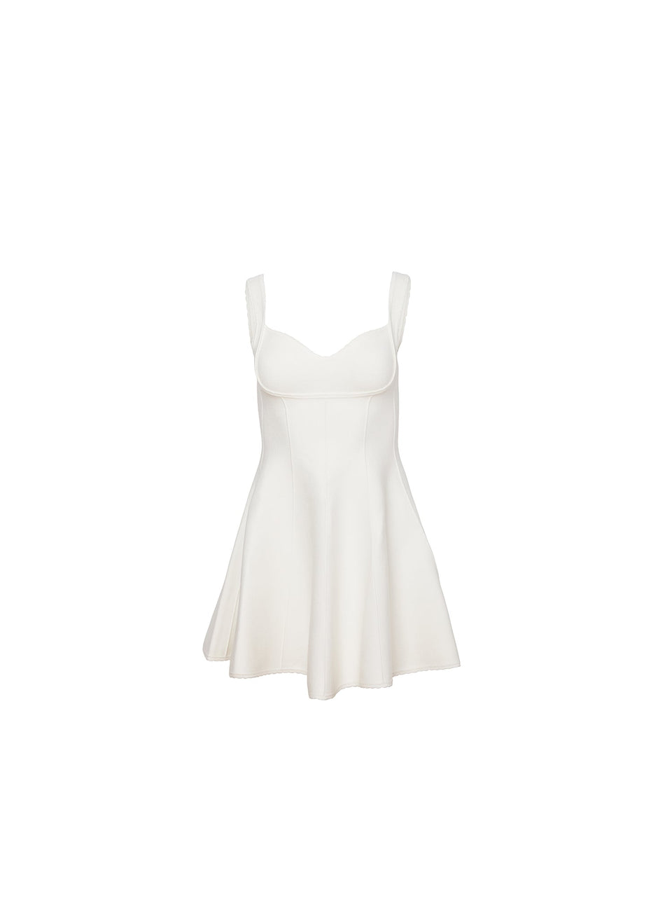 Ivory - Brigette Flared Dress | Fleur du Mal - DEMO