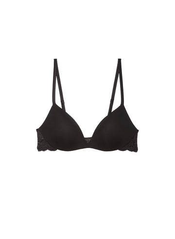 Black - Charlotte Lace Wireless Push Up Bra | Fleur du Mal - DEMO