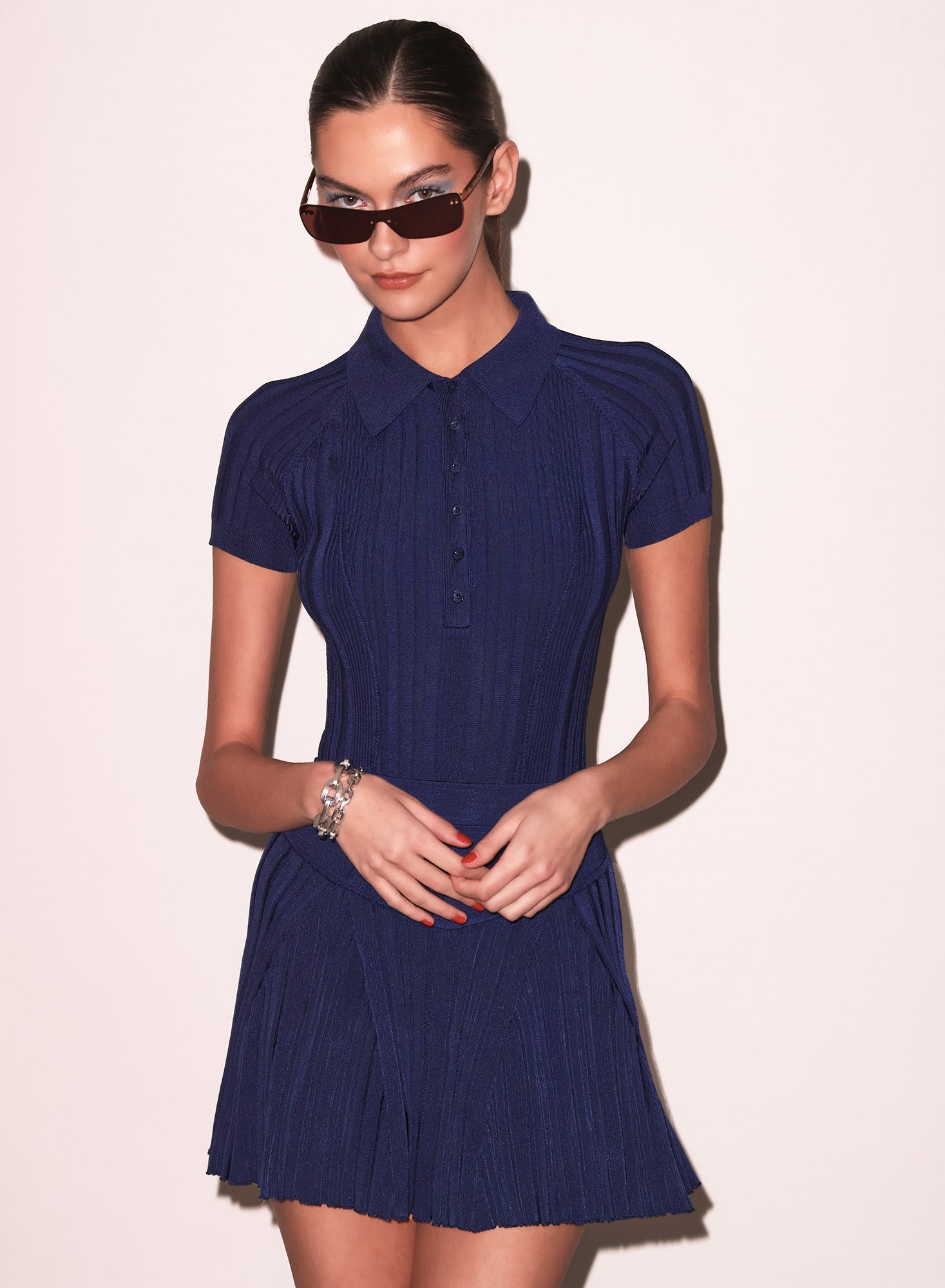 Rib Flared Skirt