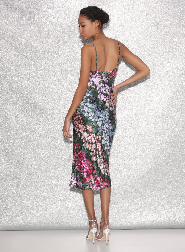 Rose stripe - Cowl Neck Slip Dress | Fleur du Mal - DEMO