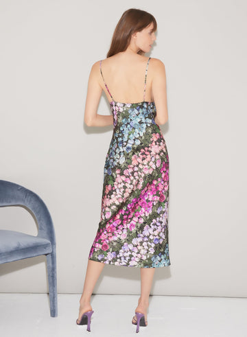 Rose stripe - Cowl Neck Slip Dress | Fleur du Mal - DEMO