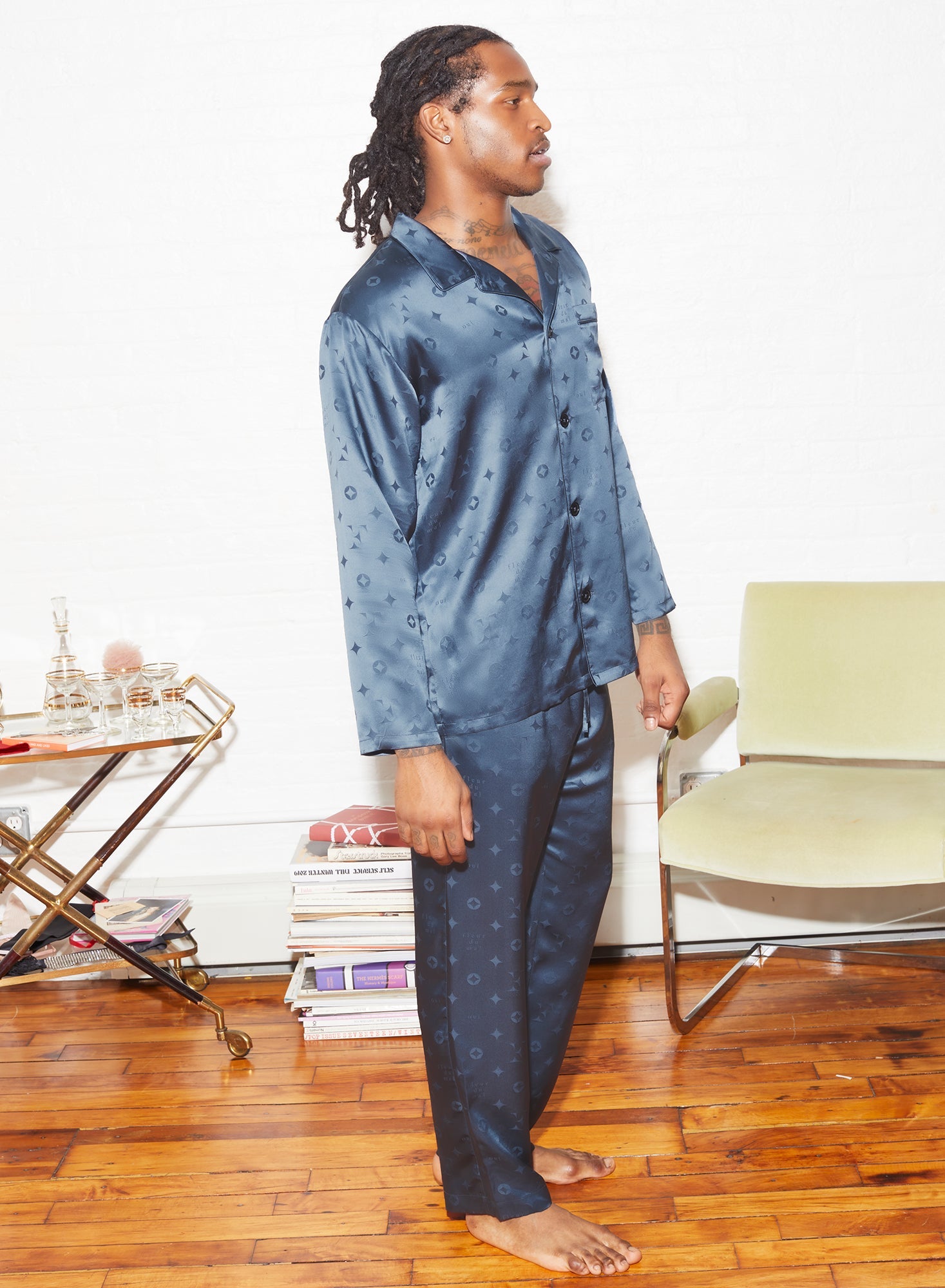 Silk Jacquard PJ Top