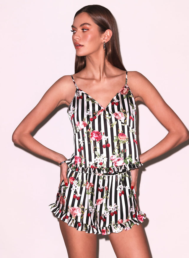 Cherry rose - Cherry Rose Ruffle Cami | Fleur du Mal - DEMO