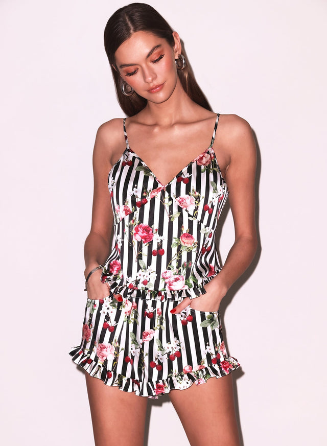 Cherry rose - Cherry Rose Ruffle Short | Fleur du Mal - DEMO