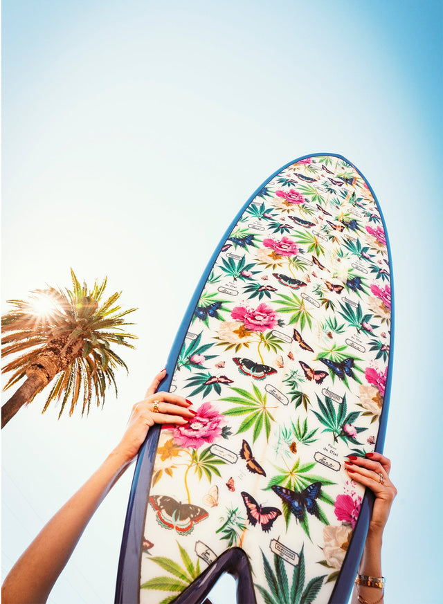 White botanical - Fleur du Mal Surfboard | Fleur du Mal - DEMO