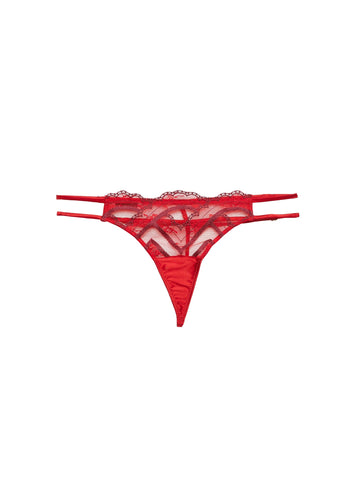Rouge - Hendrix Embroidery V-String | Fleur du Mal - DEMO
