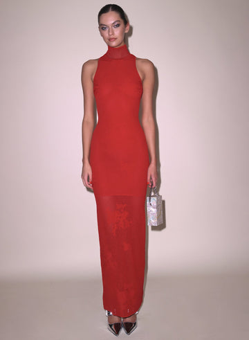 Ruby red - Lace Pointelle Racer Dress | Fleur du Mal - DEMO