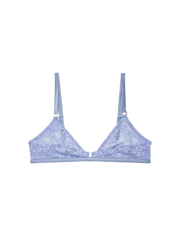 Denim blue - Le Stretch Lace Triangle Bra | Fleur du Mal - DEMO