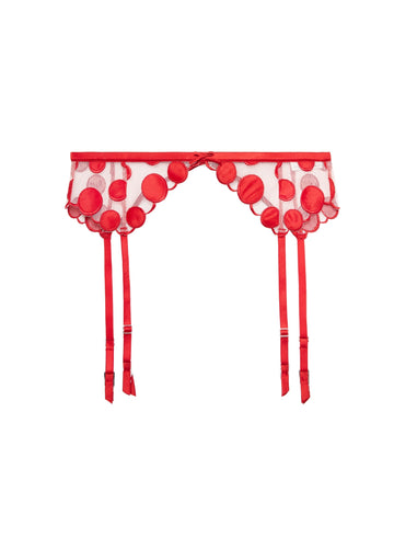 Rouge - Some Like It Dot Garter Belt | Fleur du Mal - DEMO