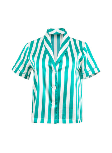 Riviera stripe - Riviera Stripe PJ Top | Fleur du Mal - DEMO