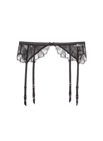 Black - Sophia Lace Garter Belt | Fleur du Mal - DEMO