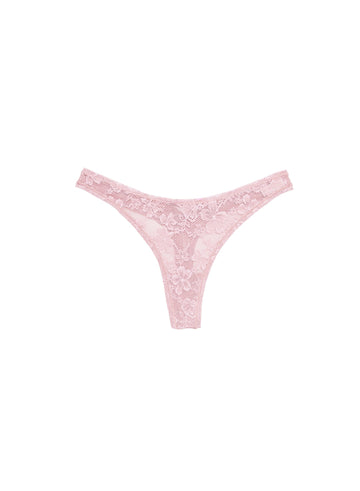 Ballet pink - Le Stretch Lace Thong | Fleur du Mal - DEMO