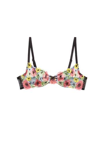 Multi - Azalea Embroidery Bra | Fleur du Mal - DEMO
