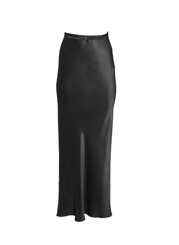 Black - Silk Bias Skirt | Fleur du Mal - DEMO