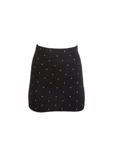Black - Cashmere Mini Skirt | Fleur du Mal - DEMO