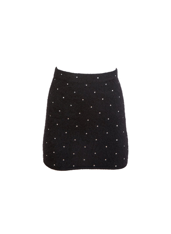 Black - Cashmere Mini Skirt | Fleur du Mal - DEMO