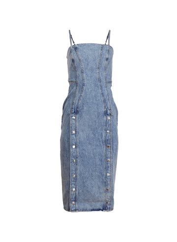 Acid denim blue - Denim Undo Me Dress | Fleur du Mal - DEMO