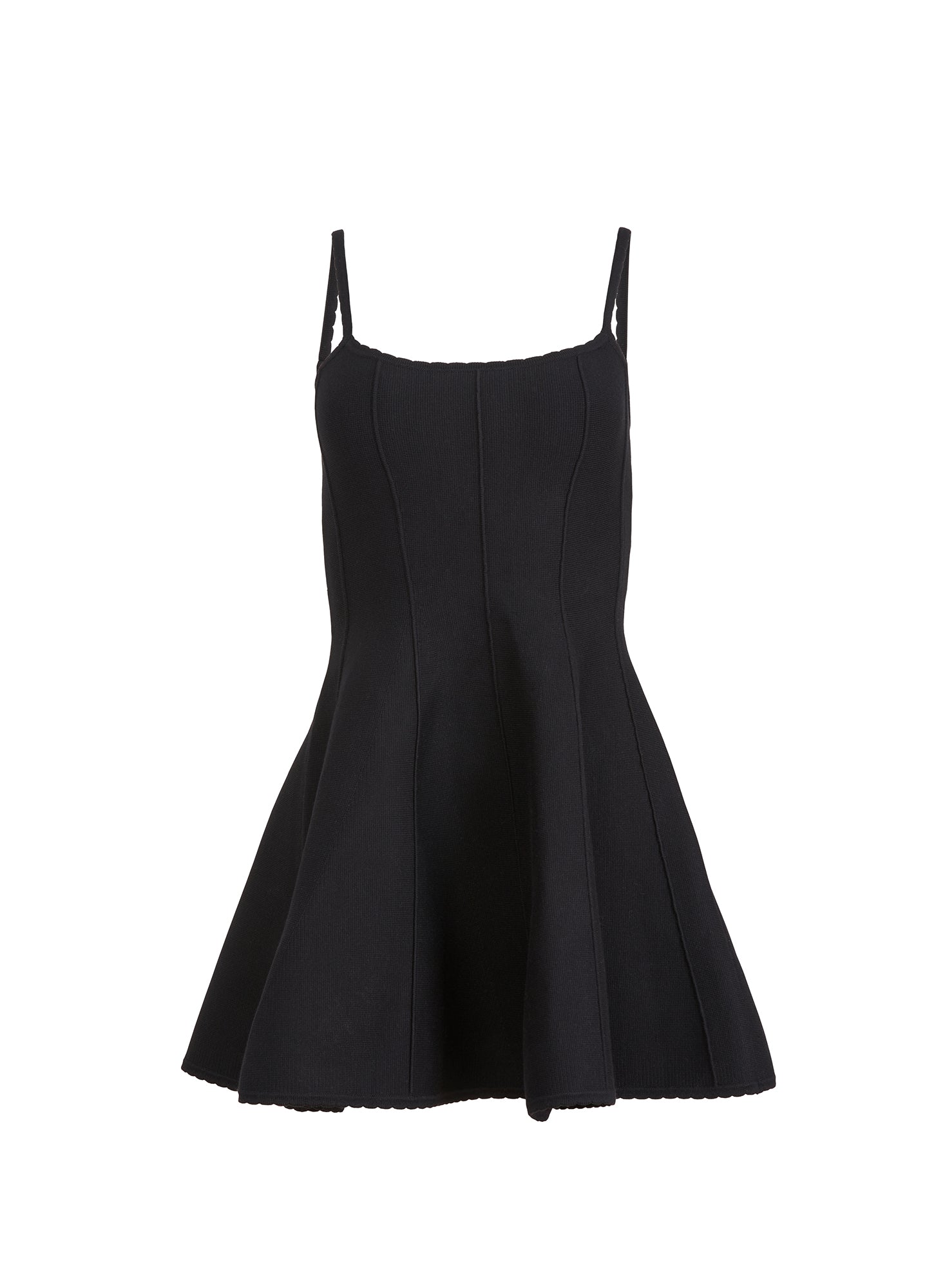Flared corset dress in black