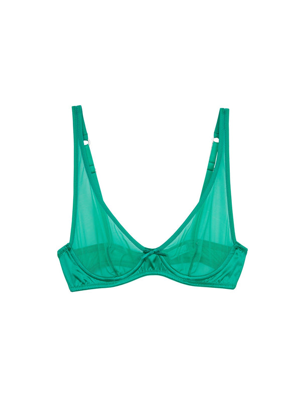 Emerald - Mesh Demi Bra | Fleur du Mal - DEMO
