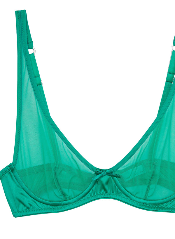 Emerald - Mesh Demi Bra | Fleur du Mal - DEMO