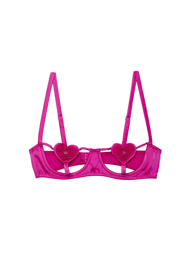 Ultra pink - Queen of Hearts Balconette | Fleur du Mal - DEMO