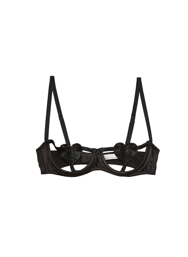 Black - Queen of Hearts Balconette | Fleur du Mal - DEMO