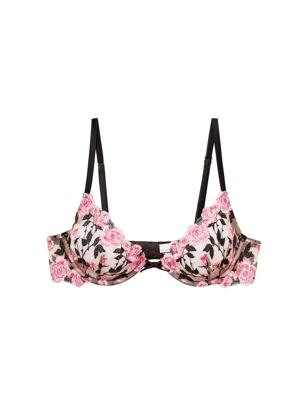 Black - Roses & Thorns Demi Bra | Fleur du Mal - DEMO