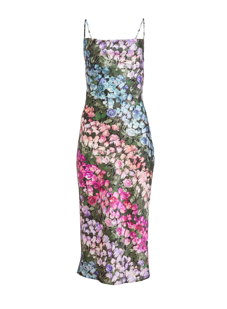 Rose stripe - Cowl Neck Slip Dress | Fleur du Mal - DEMO