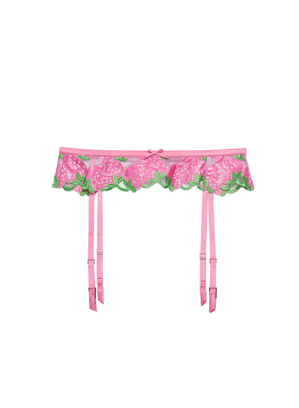 Pink cadillac - Wild Strawberry Garter Belt | Fleur du Mal - DEMO