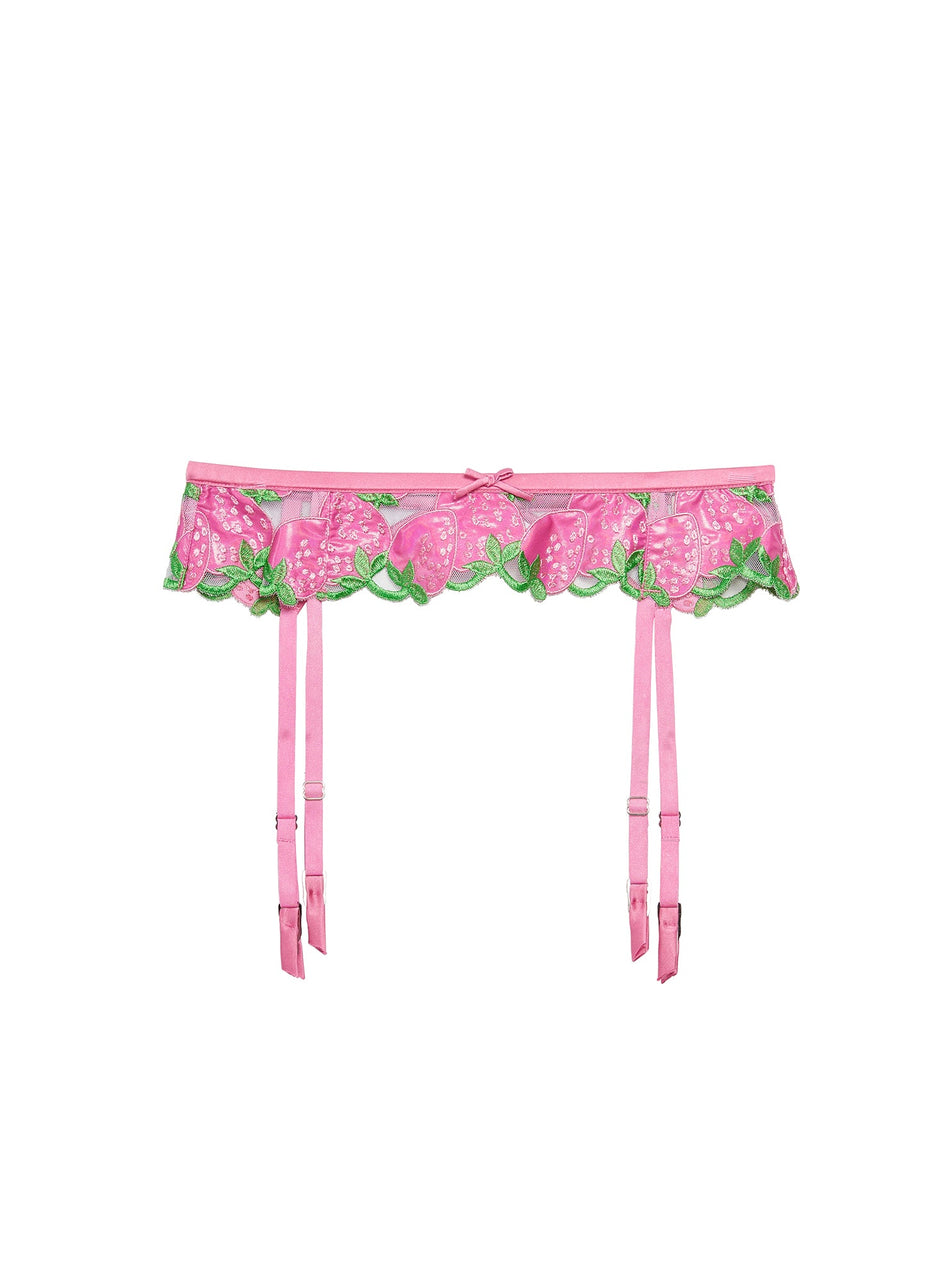 Pink cadillac - Wild Strawberry Garter Belt | Fleur du Mal - DEMO
