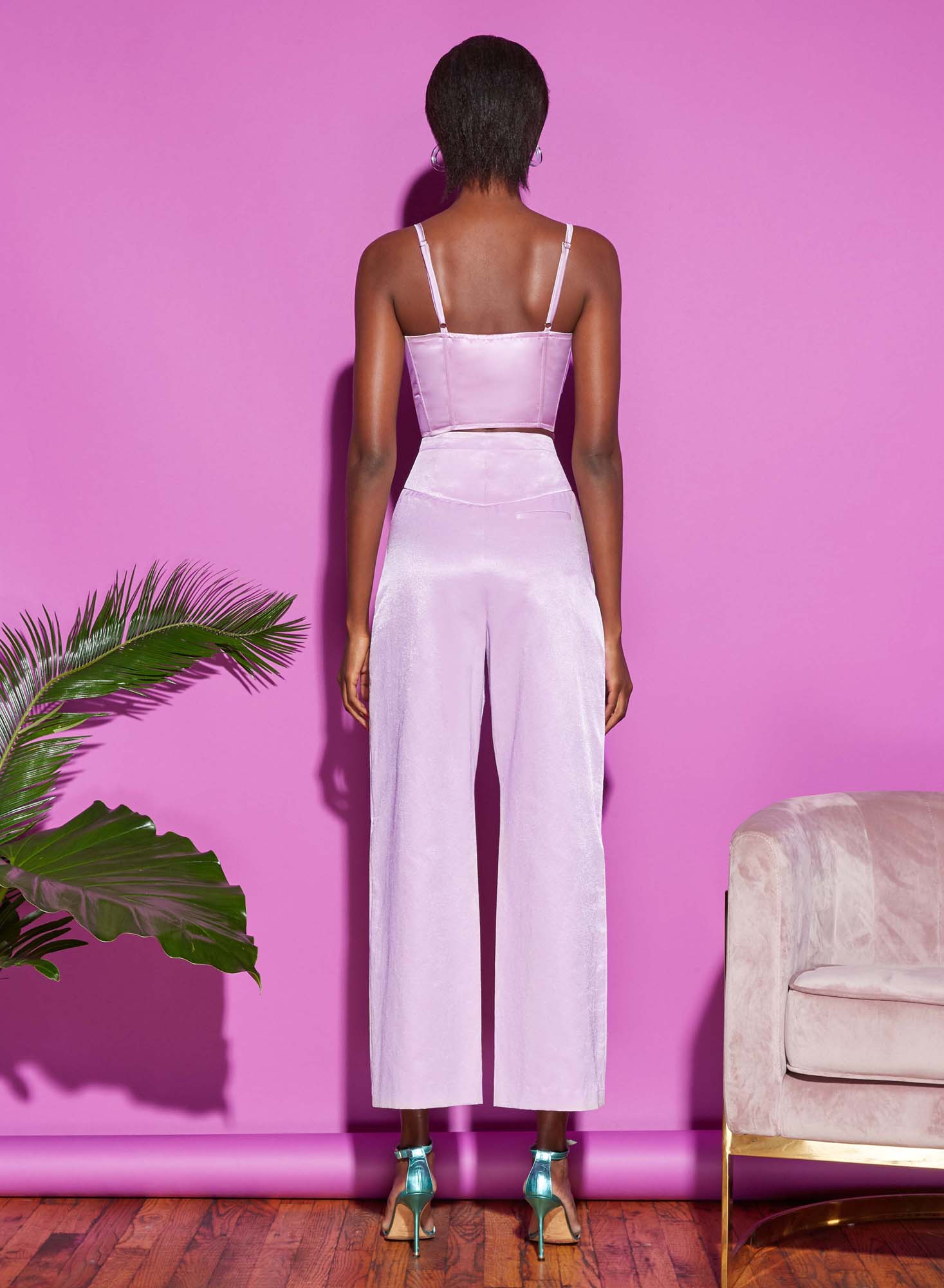 Hook & Eye Corset Waist Pant