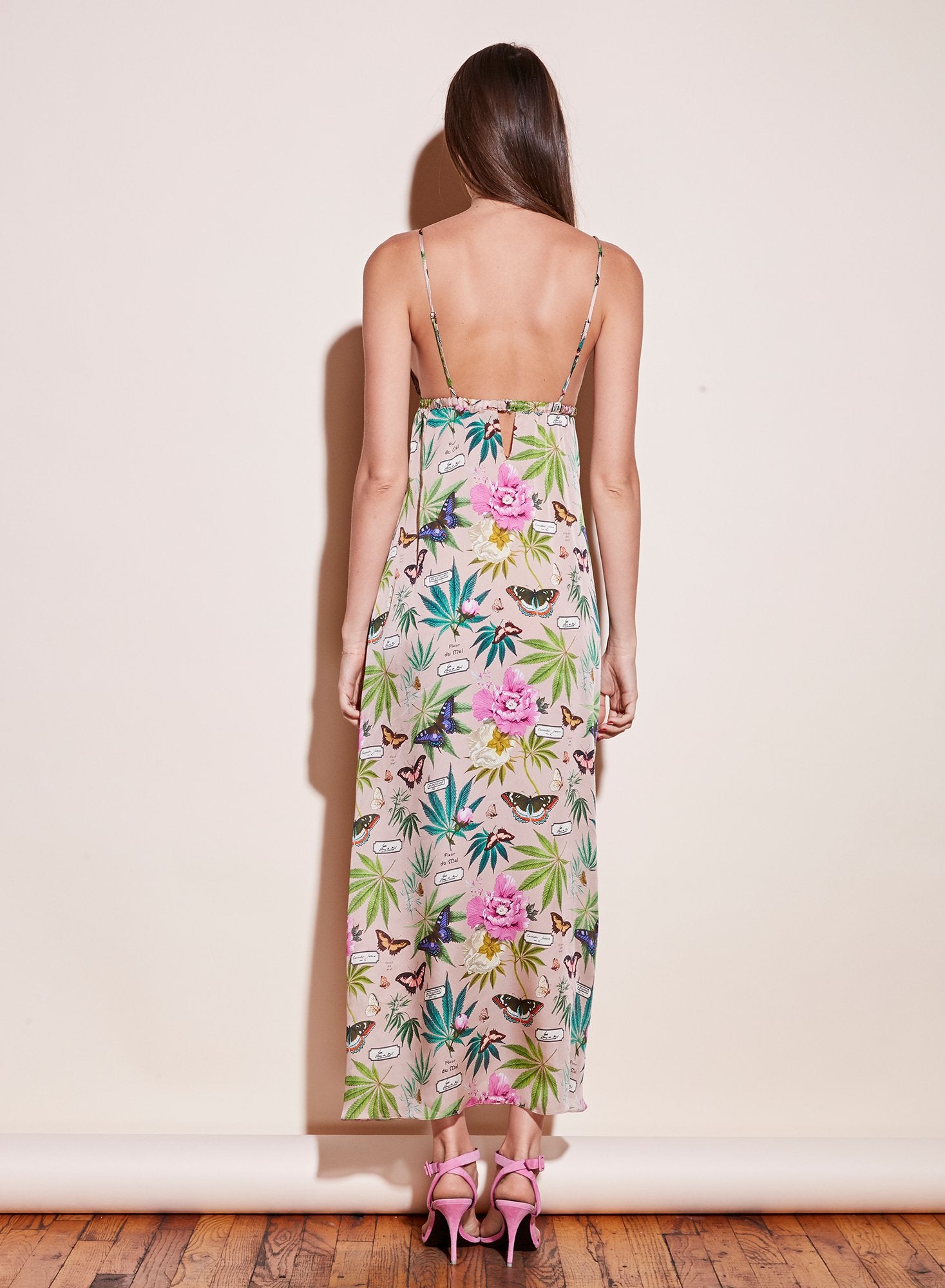 Cutout Layered Lace Maxi Dress