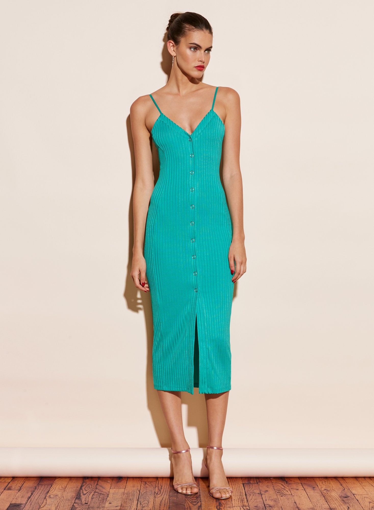 Front Snap Jersey Dress