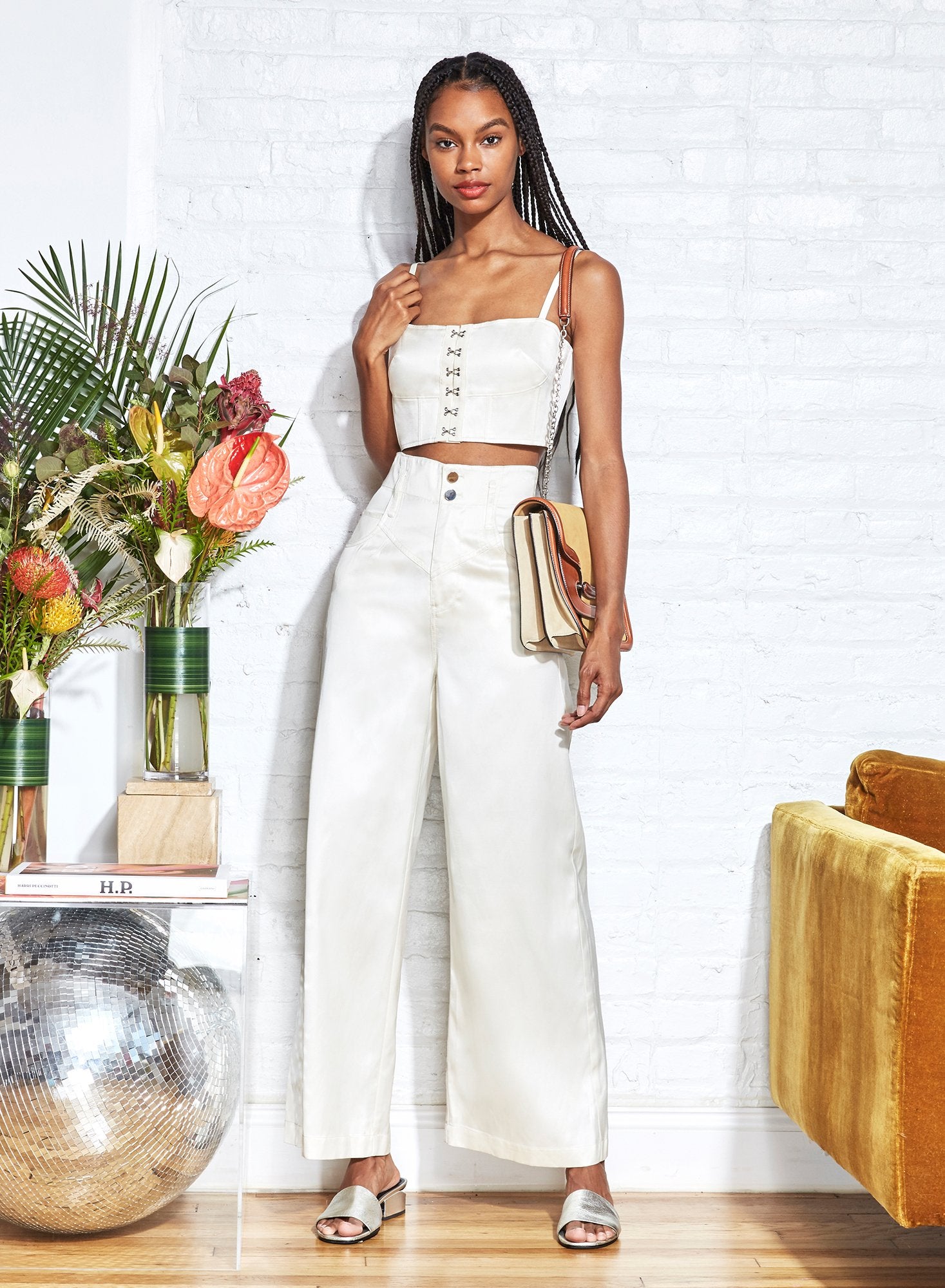 Twill High Waist Jean