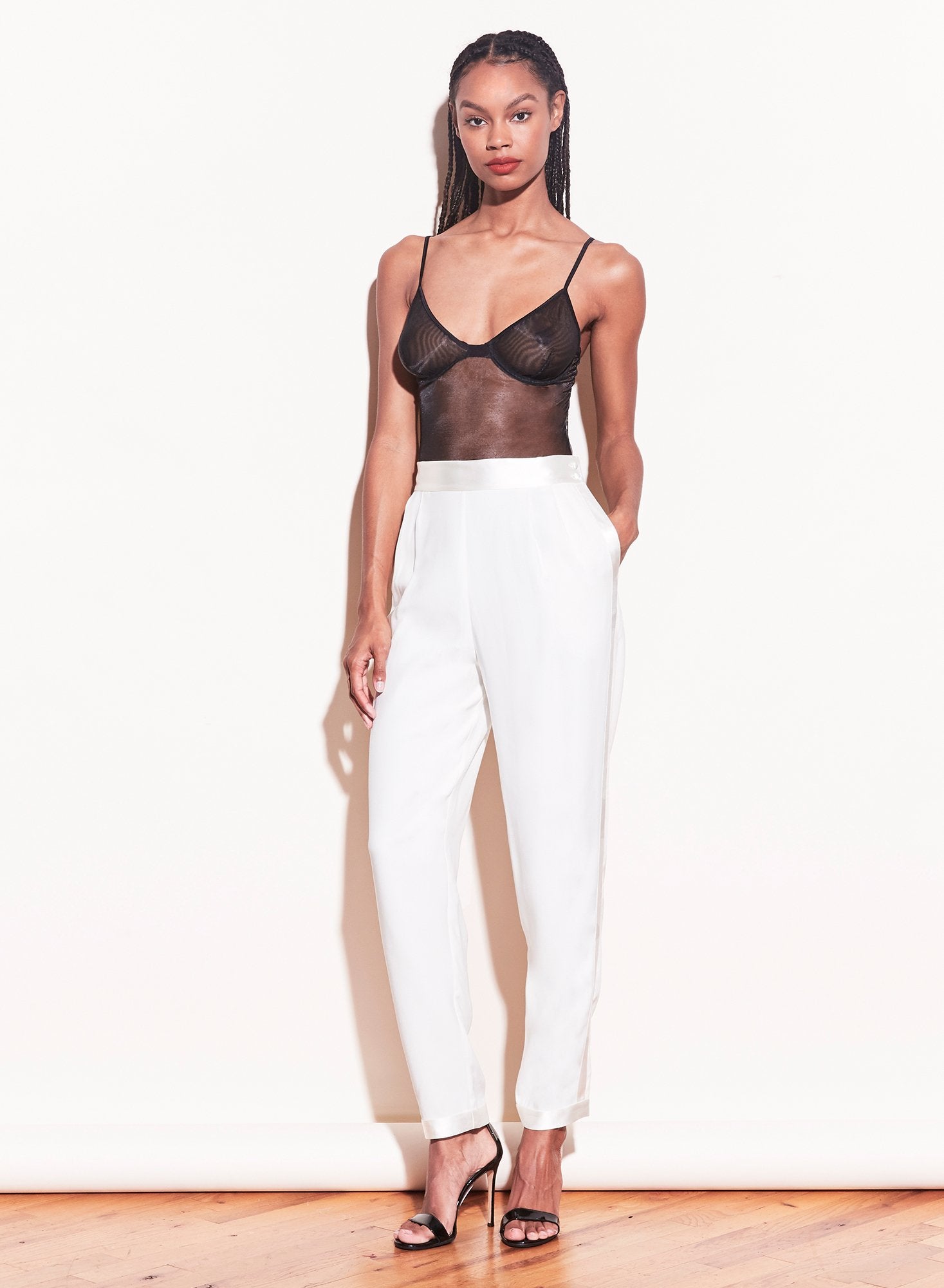 Logo Embroidered Tricot Bodysuit