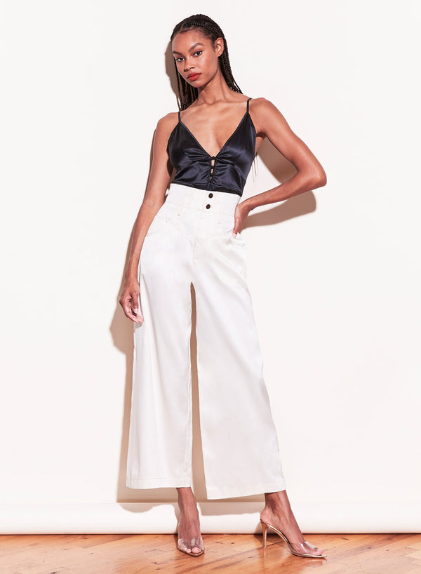 Black - Button Front Cami | Fleur du Mal - DEMO