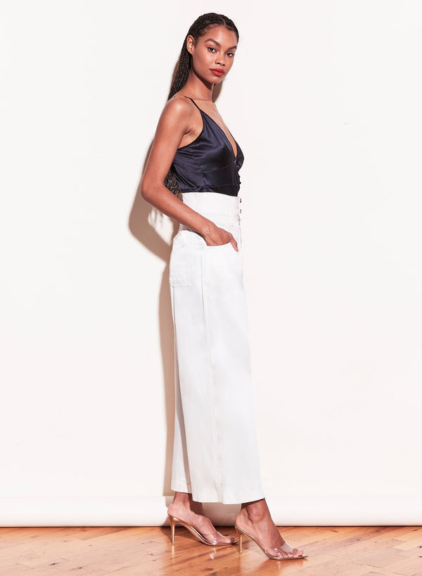 Black - Button Front Cami | Fleur du Mal - DEMO