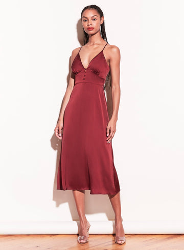 Vino - Ruched V-Plunge Slip | Fleur du Mal - DEMO