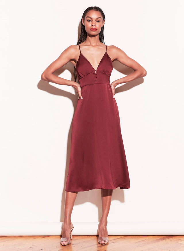 Ruched V-Plunge Slip