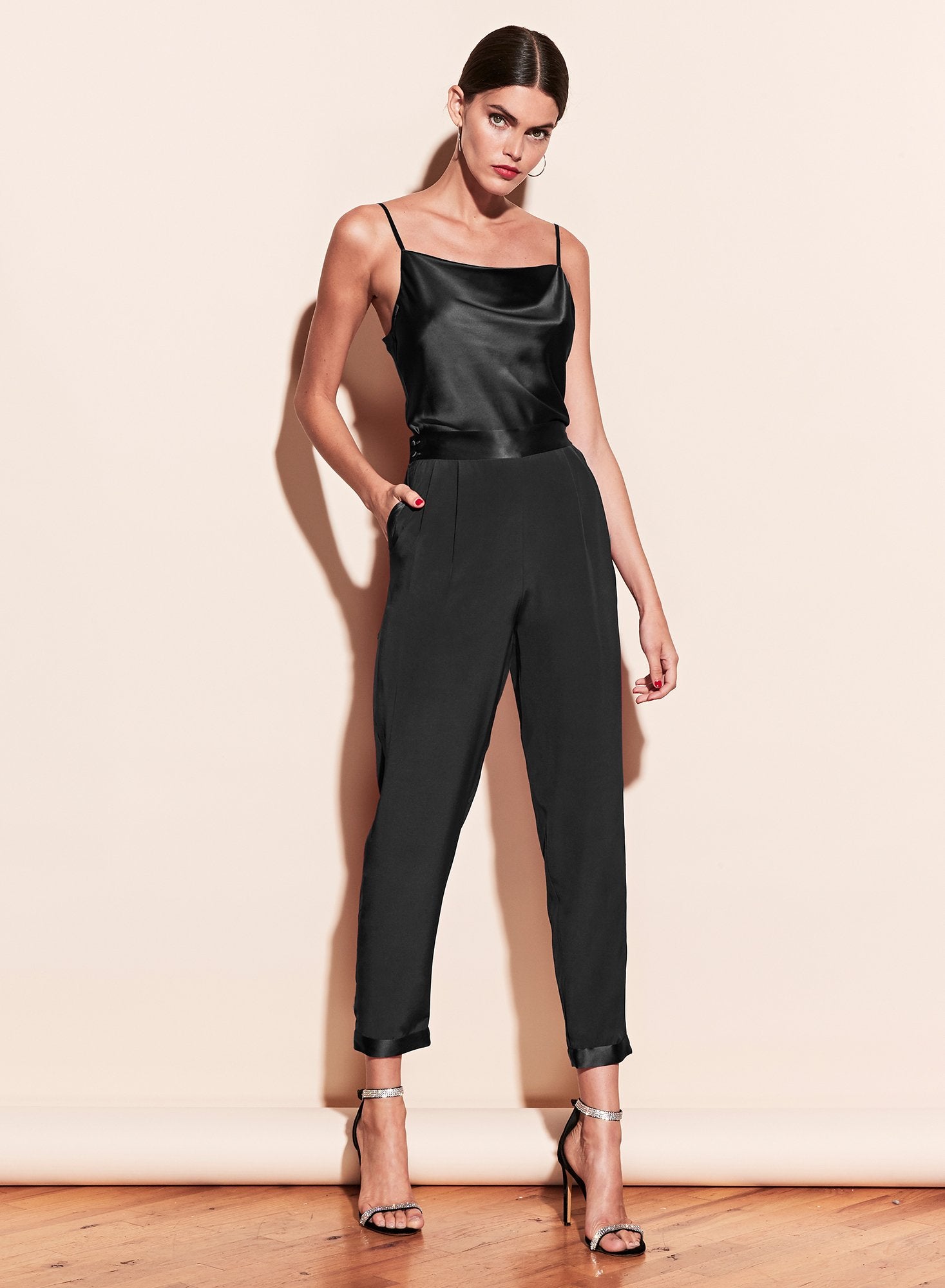 Cowl Neck Spaghetti Strap Cami