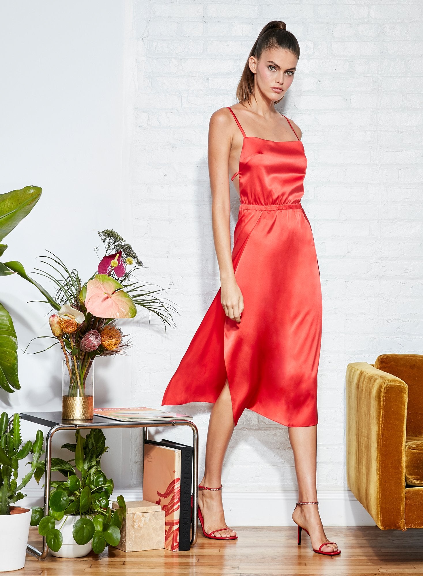 Strappy Back Apron Dress