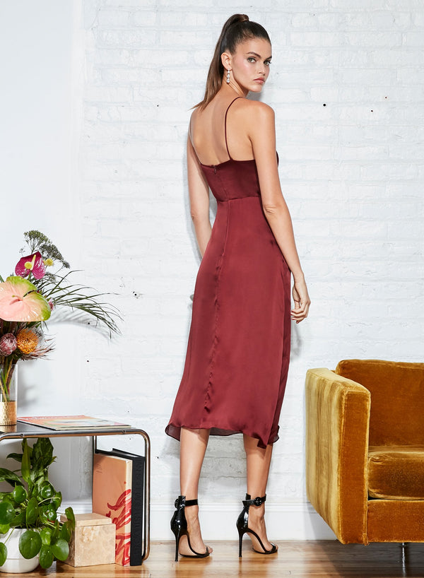 Vino - Ruched V-Plunge Slip | Fleur du Mal - DEMO