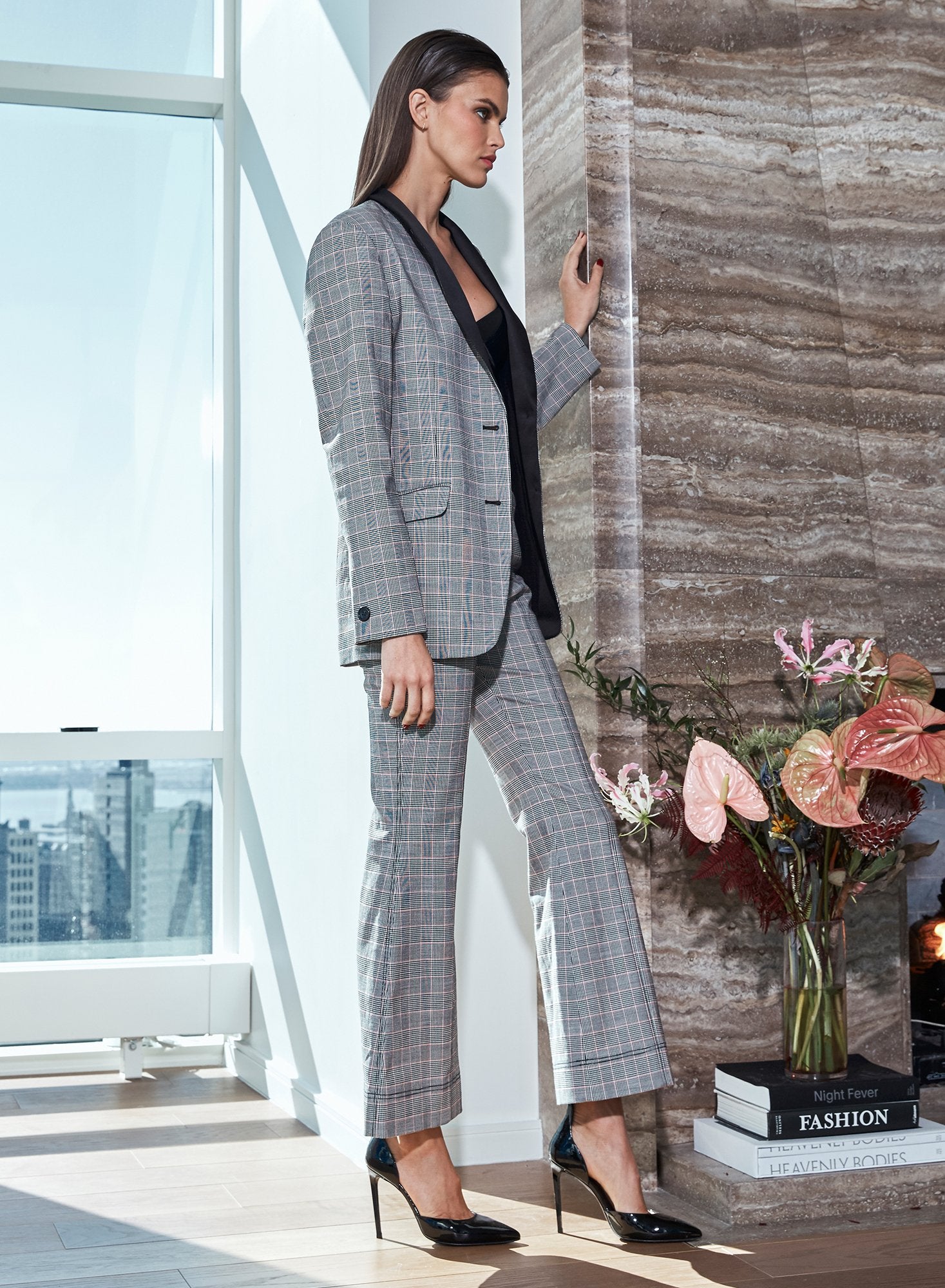 Plaid Check Flare Pant