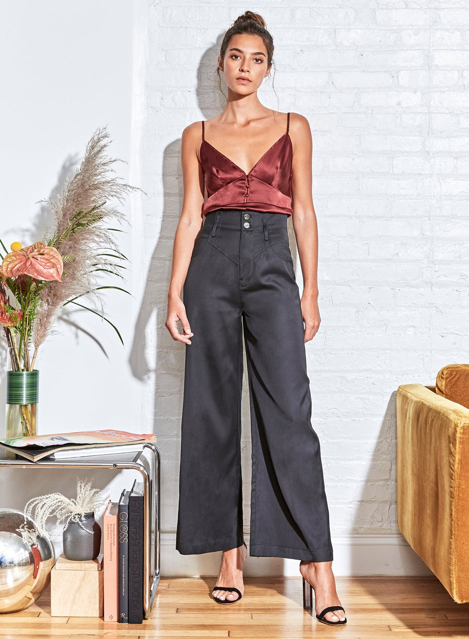 Vino - Button Front Cami | Fleur du Mal - DEMO
