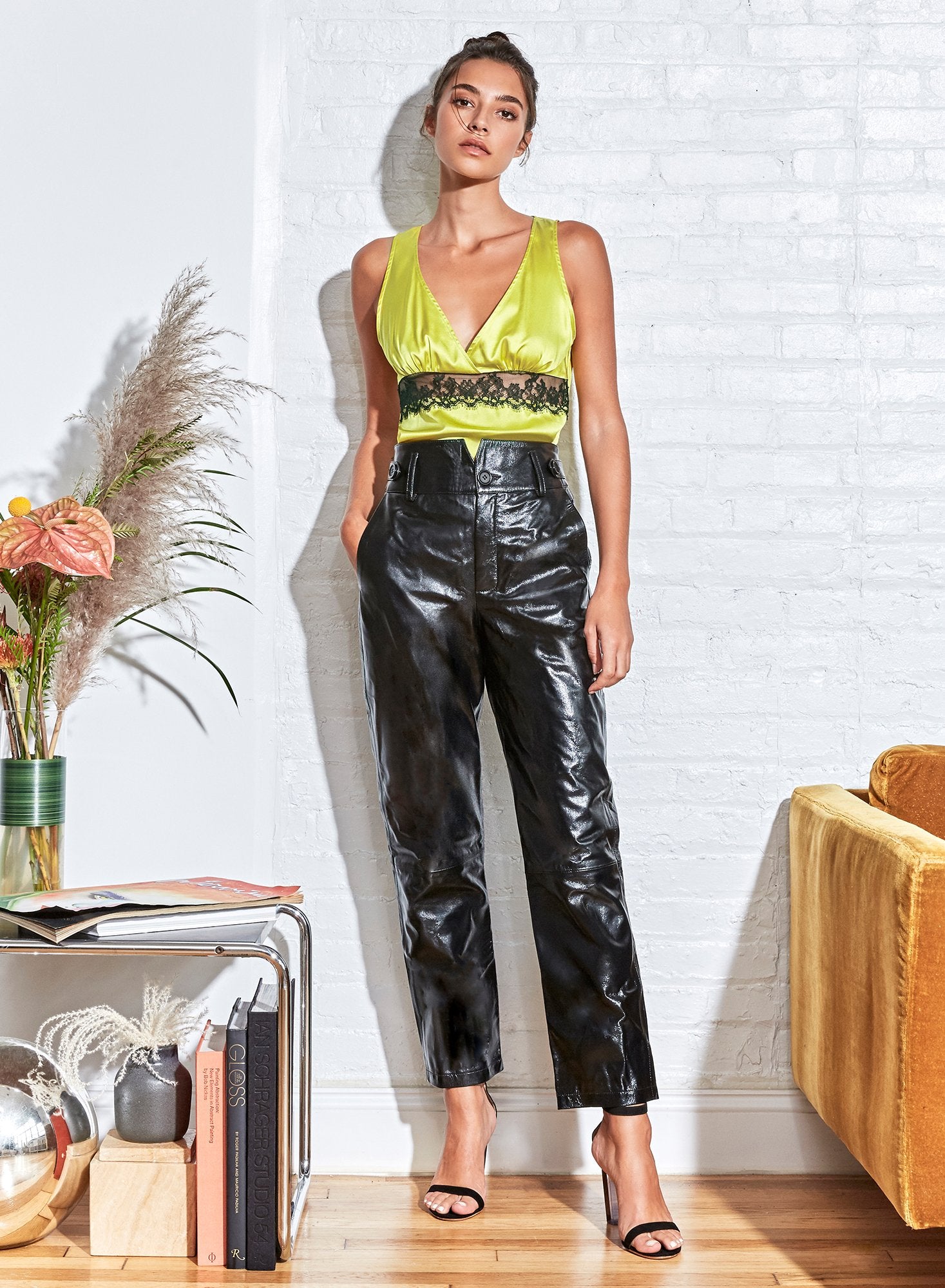 Silk Cami with Lace Insert