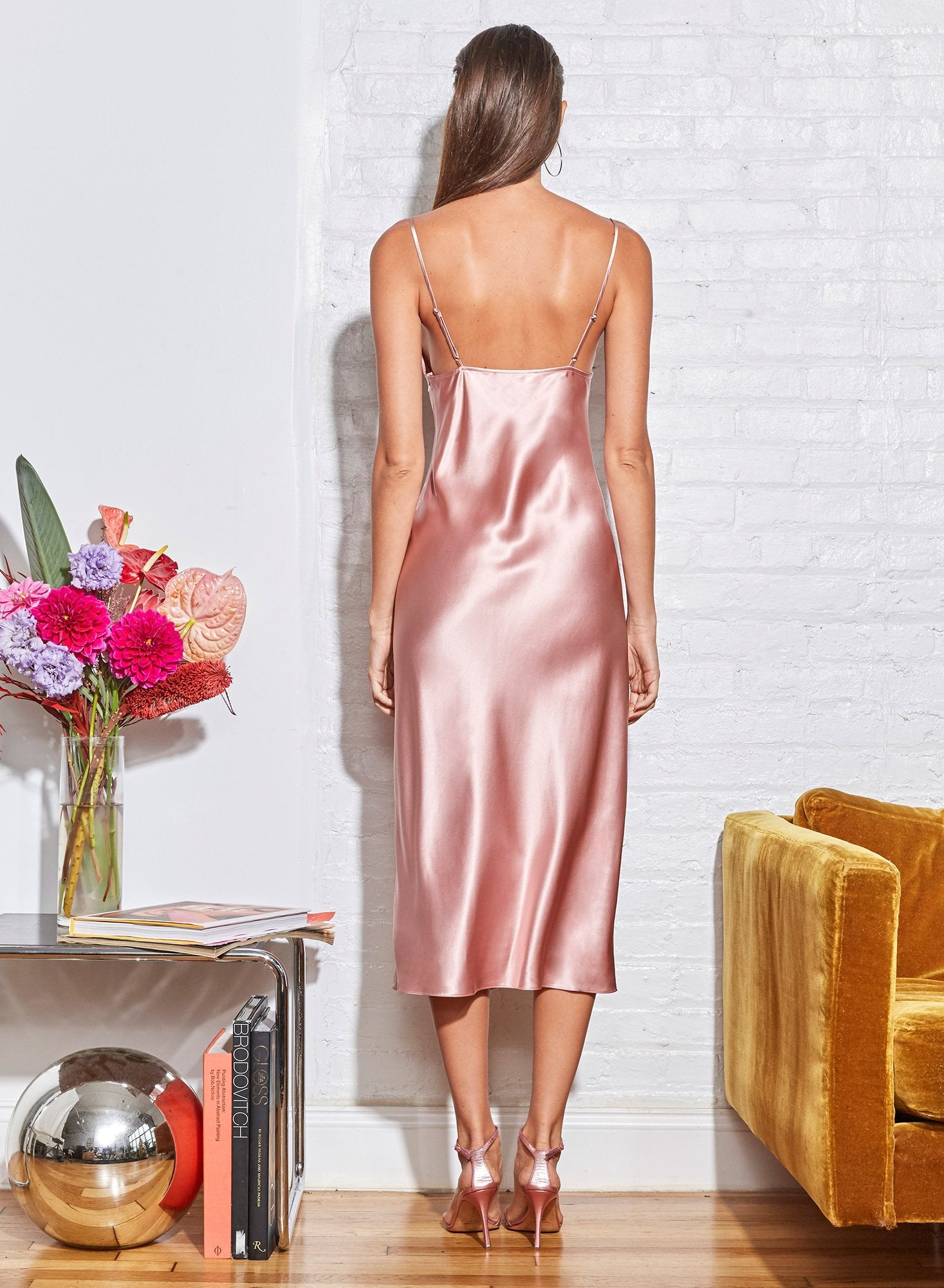 Keyhole Bias Slip Dress