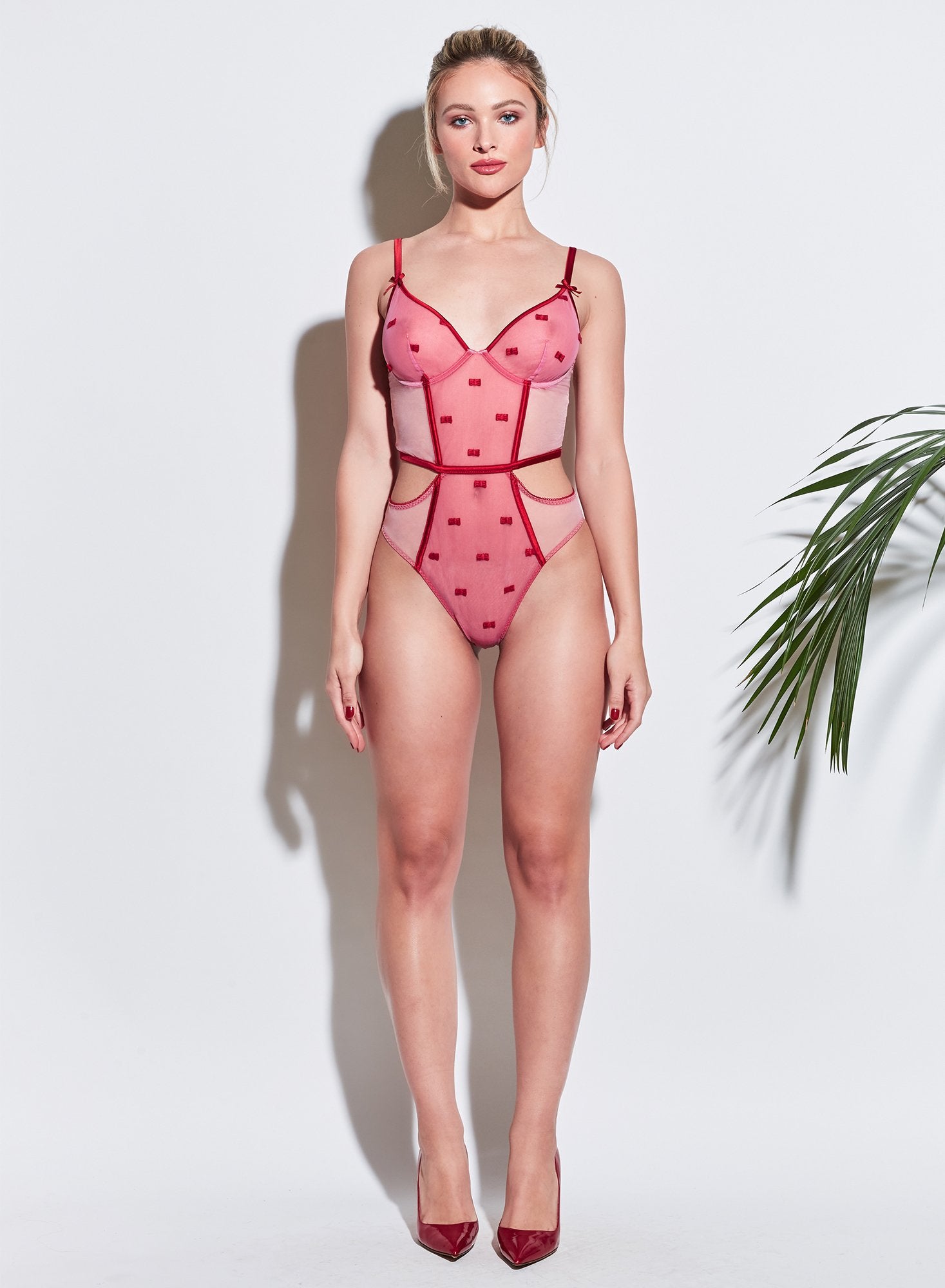 Bow Embroidery Bodysuit